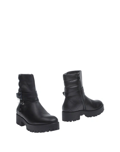 Shop Armani Jeans Ankle Boot In Black