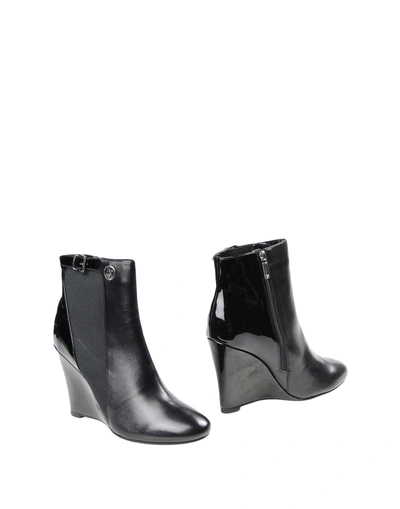 Shop Armani Jeans Ankle Boot In Black