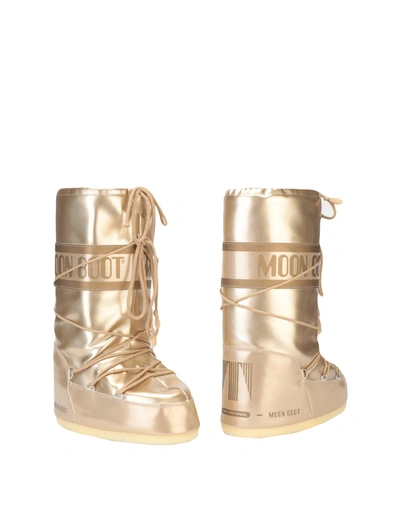 Shop Moon Boot Vinile Met. Woman Boot Gold Size 10-11.5 Rubber