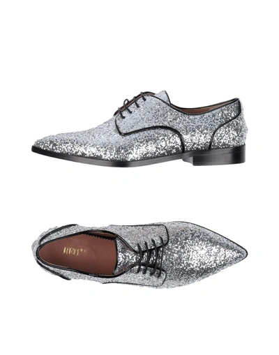 Shop Red Laced Shoes In Silver