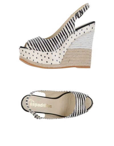 Shop Espadrilles Sandals In Ivory