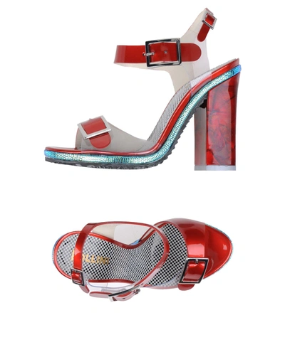 Shop Pollini Sandals In Red