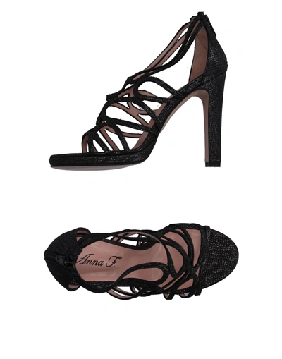 Shop Anna F. Sandals In Black