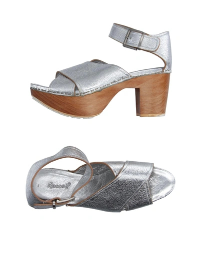 Shop Rocco P Sandals In Silver