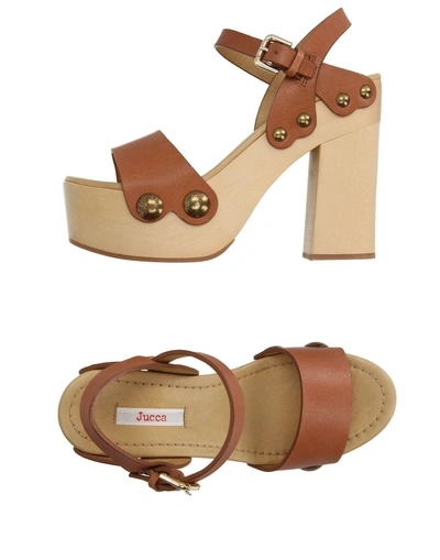 Shop Jucca Sandals In Brown