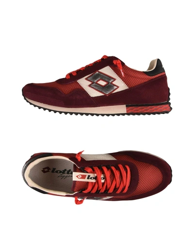 Shop Lotto Leggenda Sneakers In Brick Red