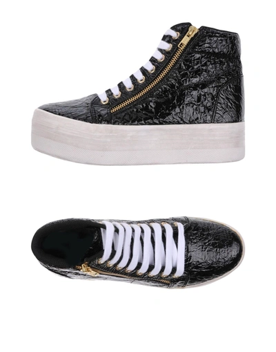 Shop Jc Play By Jeffrey Campbell Woman Sneakers Black Size 10 Textile Fibers