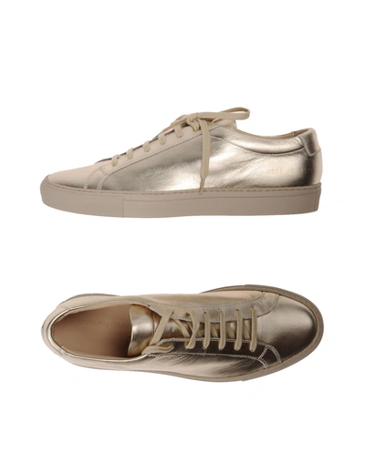 Shop Common Projects Sneakers In Gold