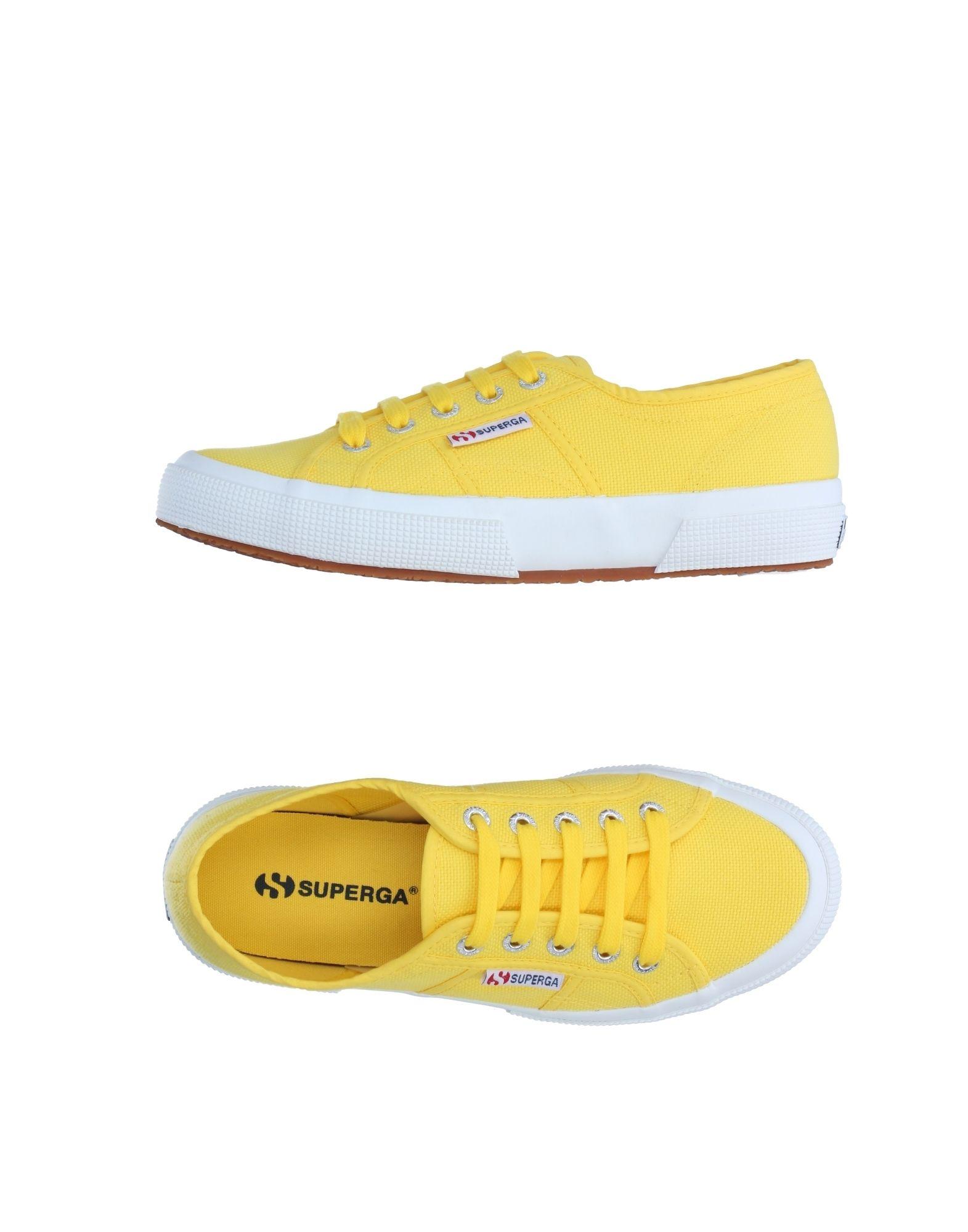 yellow superga sneakers