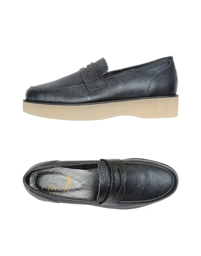 Shop F-troupe Loafers In Steel Grey