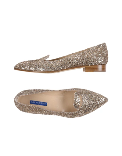 Shop Alberto Guardiani Loafers In Gold