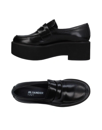 Shop Jil Sander Loafers In Black