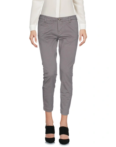 Shop Blauer Cropped Pants & Culottes In Grey