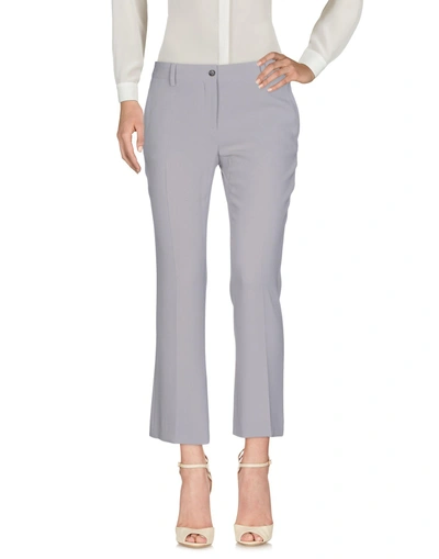 Shop Alberto Biani Cropped Pants & Culottes In Light Grey
