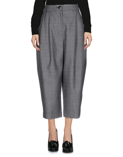 Shop Dolce & Gabbana Cropped Pants In Grey