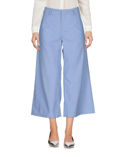 Shop Publish Cropped Pants & Culottes In Sky Blue