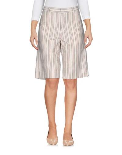 Shop Pt01 Pt Torino Woman Shorts & Bermuda Shorts Ivory Size 4 Cotton, Linen In White
