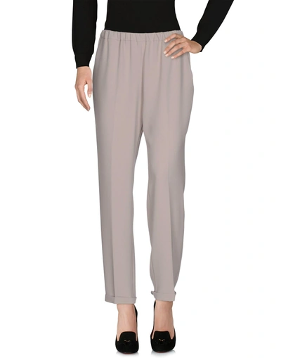 Shop Alberto Biani Casual Pants In Light Grey