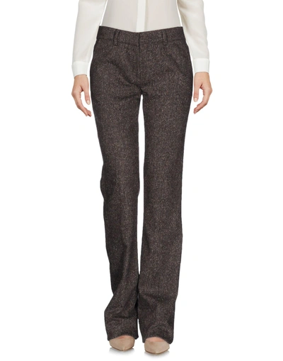 Shop Maurizio Pecoraro Casual Pants In Dark Brown