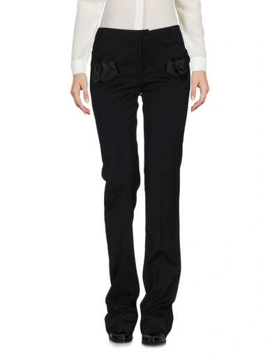 Shop Alexis Mabille Casual Pants In Black