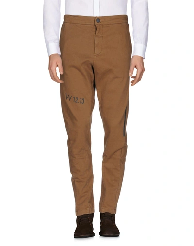 Shop De Wallen Casual Pants In Camel