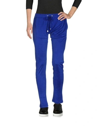 Shop Capobianco Casual Pants In Bright Blue