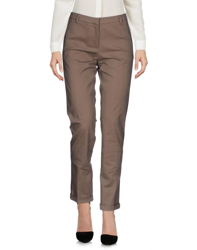 Shop Monocrom Casual Pants In Dove Grey