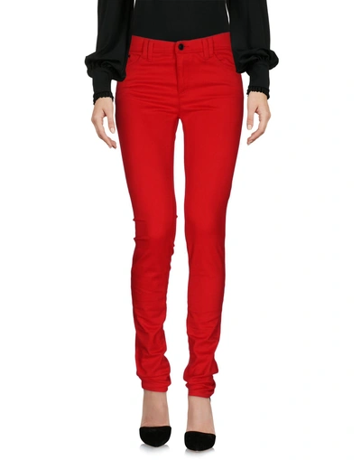 Shop Armani Jeans Woman Pants Red Size 26 Cotton, Lyocell, Elastane