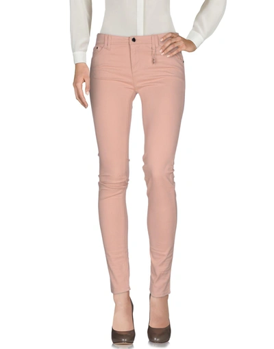 Shop Armani Jeans Casual Pants In Pink