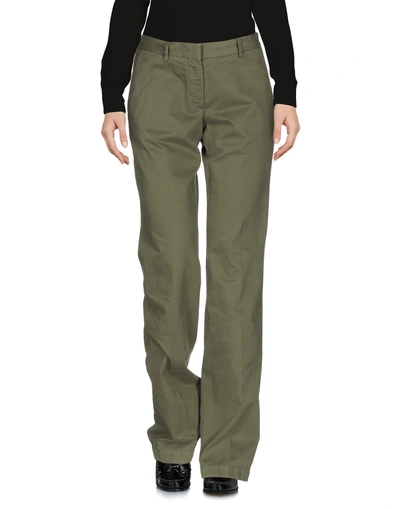 Shop Aspesi Casual Pants In Military Green
