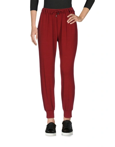 Shop Plein Sud Jeanius Casual Pants In Maroon