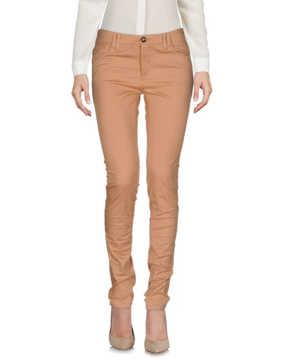Shop Armani Jeans Casual Pants In Sand