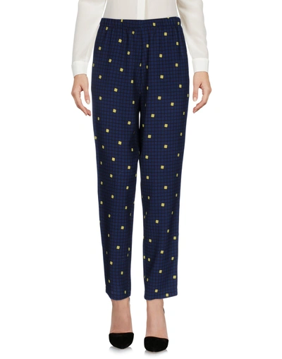 Shop Laura Urbinati Casual Pants In Dark Blue