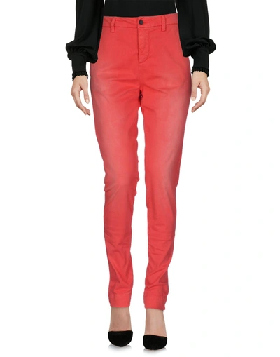 Shop Aglini Casual Pants In Red