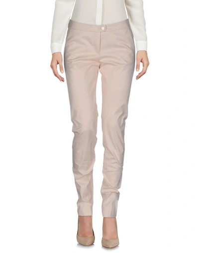 Shop Armani Jeans Casual Pants In Pale Pink