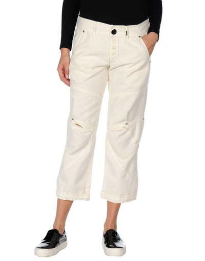 Shop High Casual Pants In Ivory