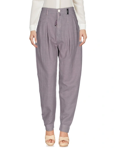 Shop High Casual Pants In Pastel Pink
