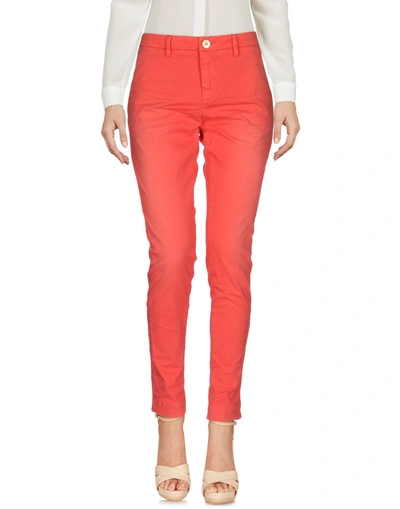 Shop Aglini Casual Pants In Coral