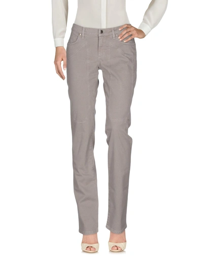 Shop Jeckerson Casual Pants In Grey