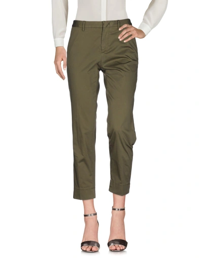 Shop Pt01 Pt Torino Woman Pants Military Green Size 8 Cotton, Elastane