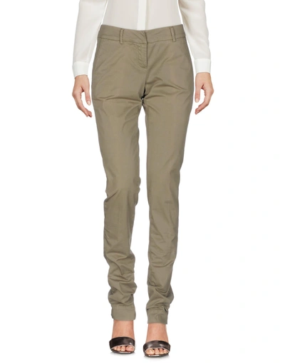 Shop Siviglia Woman Pants Military Green Size 26 Cotton, Elastane