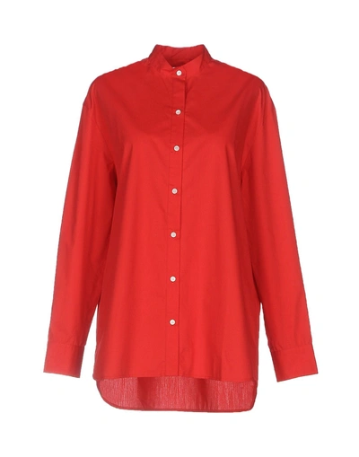 Shop Atea Oceanie Solid Color Shirts & Blouses In Red