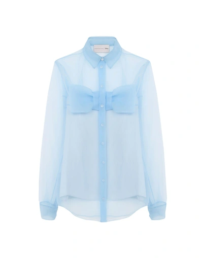 Shop Christopher Kane Shirts In Sky Blue