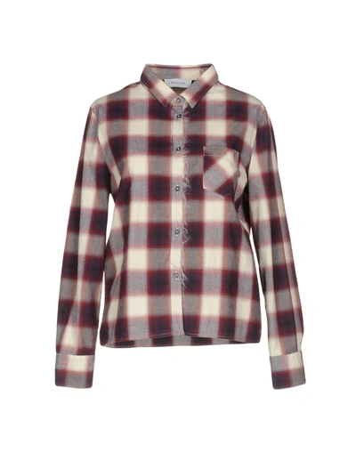 Shop Aglini Checked Shirt In Maroon