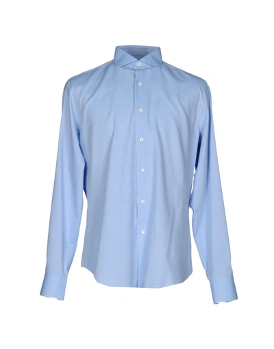 Shop Alessandro Gherardi Solid Color Shirt In Sky Blue