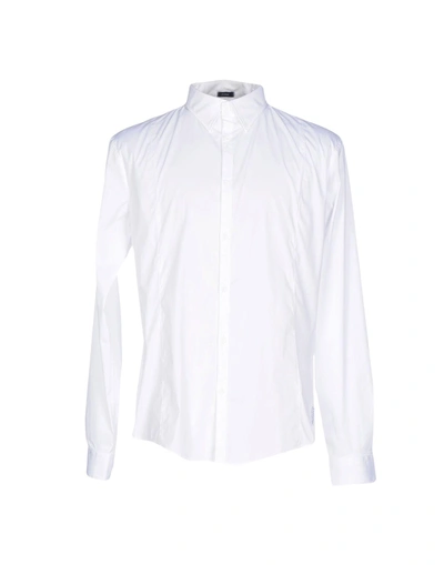 Shop Armani Jeans Solid Color Shirt In White
