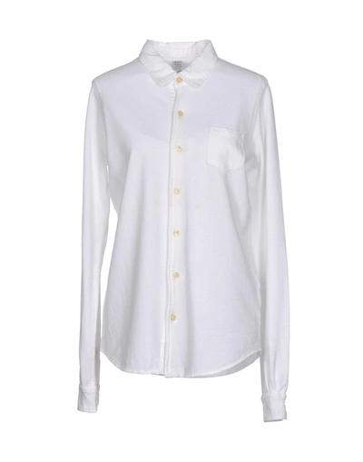 Shop Original Vintage Style Solid Color Shirts & Blouses In Ivory