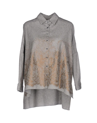 Shop Aglini Patterned Shirts & Blouses In Grey
