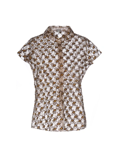 Shop Jupe By Jackie Patterned Shirts & Blouses In Beige