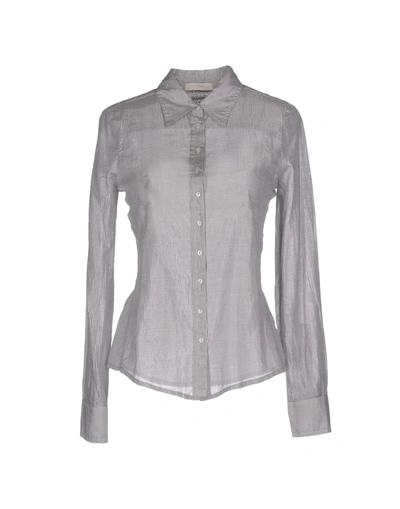 Shop Scervino Street Solid Color Shirts & Blouses In Light Grey